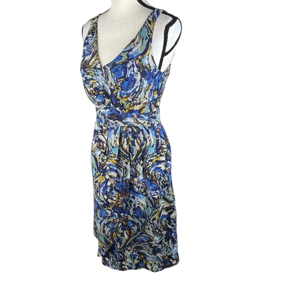 Anthropologie Moulinette Soeurs Oak Apple dress Silk Faux Wrap Quiet Luxury 2 - Picture 3 of 11